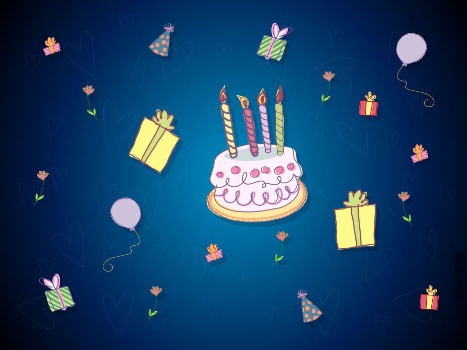 Свеча в торт "с днем рождения"