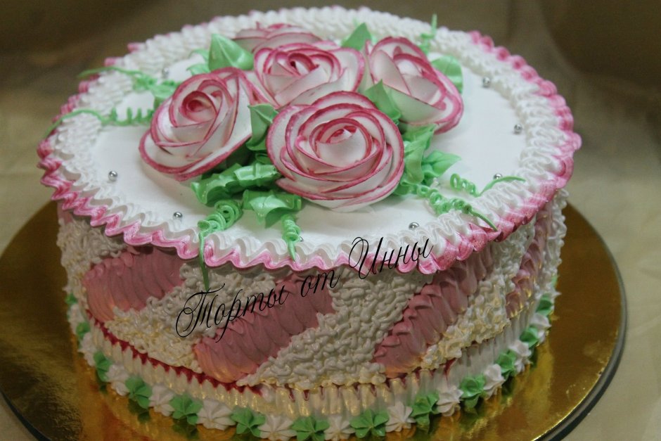 Тортик с лиловым кремом