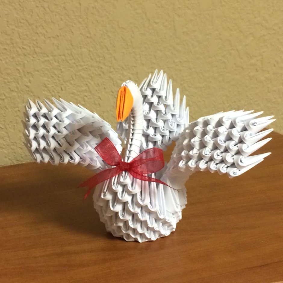 Новогодняя игрушка из оригами модулей