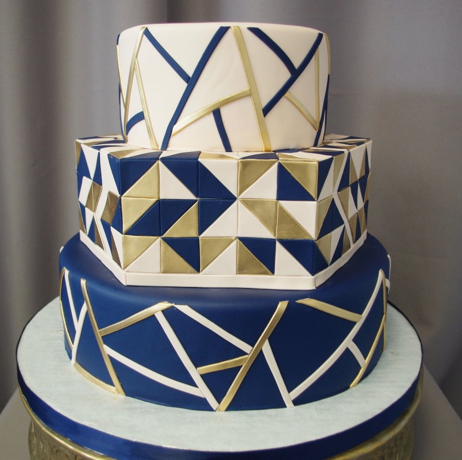 Свадебные торты в геометрическом стиле