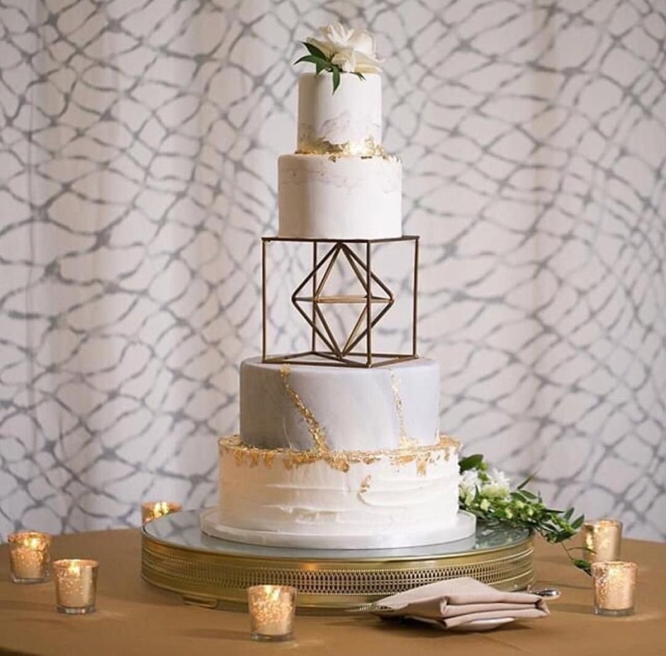 Торт на свадьбу геометрия