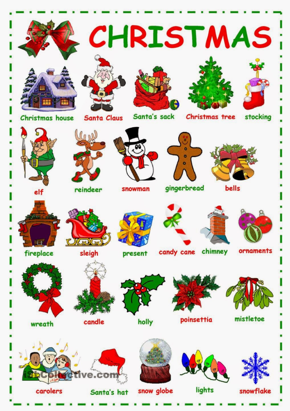 Лексика на тему Рождество в Англии на английском