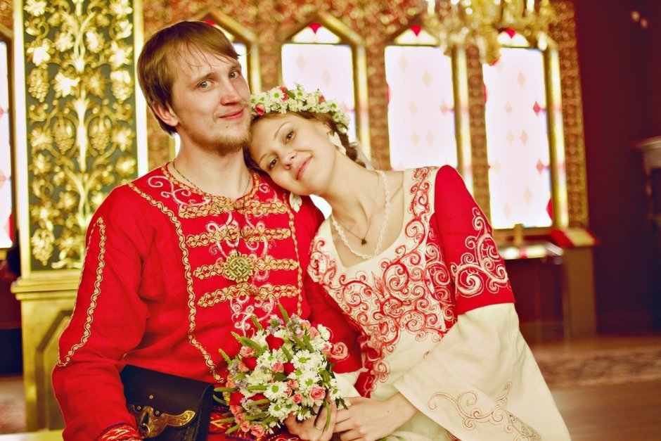 Старорусский свадебный наряд