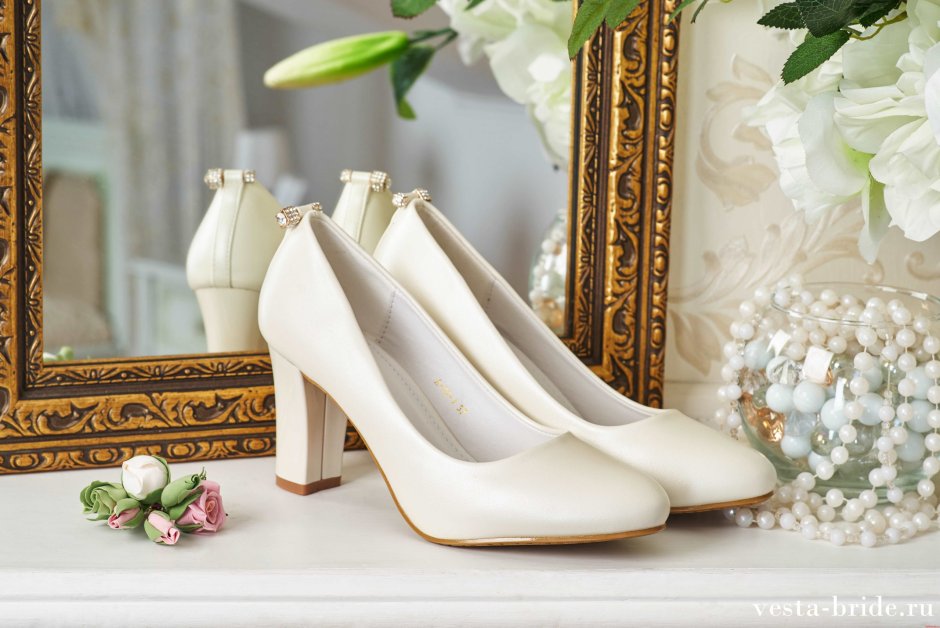 Туфли Свадебные с брошкой