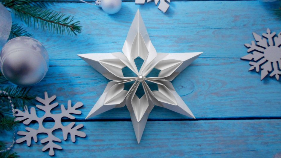 Оригами Снежинка