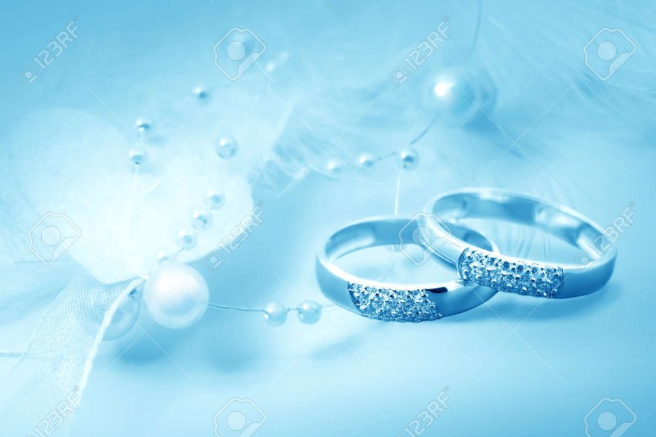Свадебный фон в голубых тонах