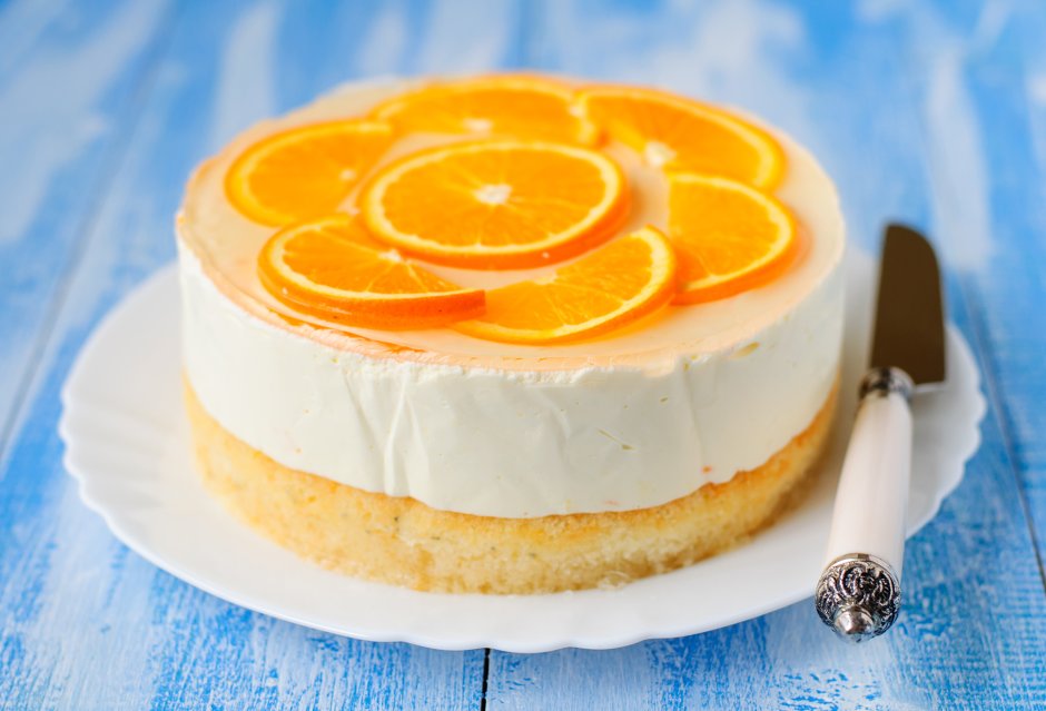 Йогуртовый апельсиновый торт