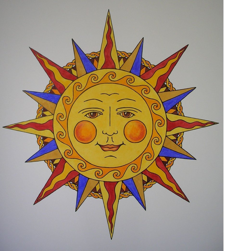 Стилизованное изображение солнца