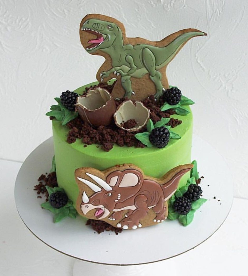 Бенто торт с динозавром Эстетика