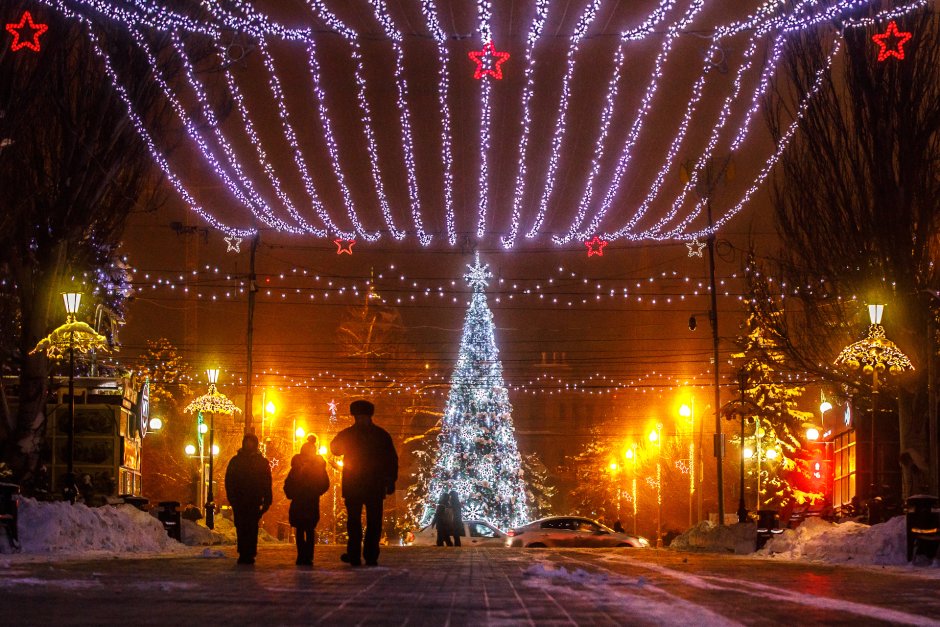 Советская площадь Ярославль новый год