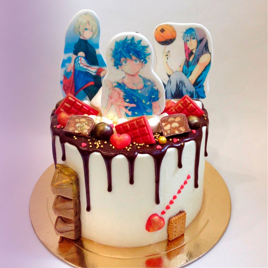 Украшение торта в стиле аниме