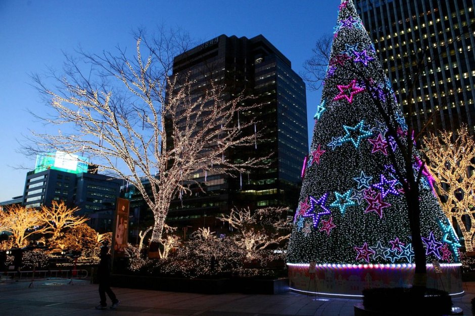 Корея башня Лотте Рождество