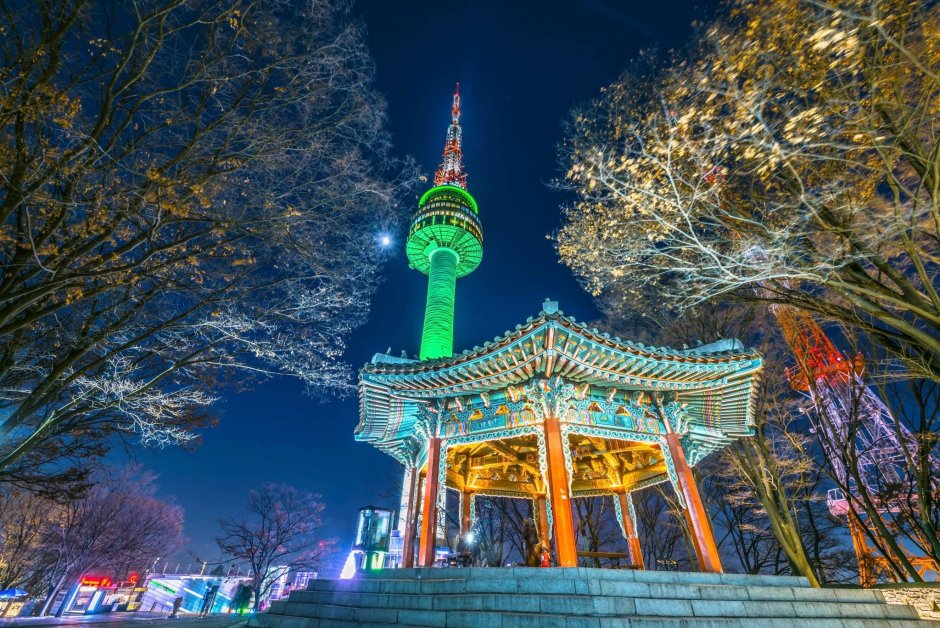 Южная Корея башня Намсан