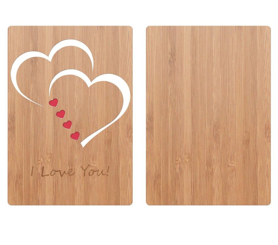 Романтические деревянные открытки