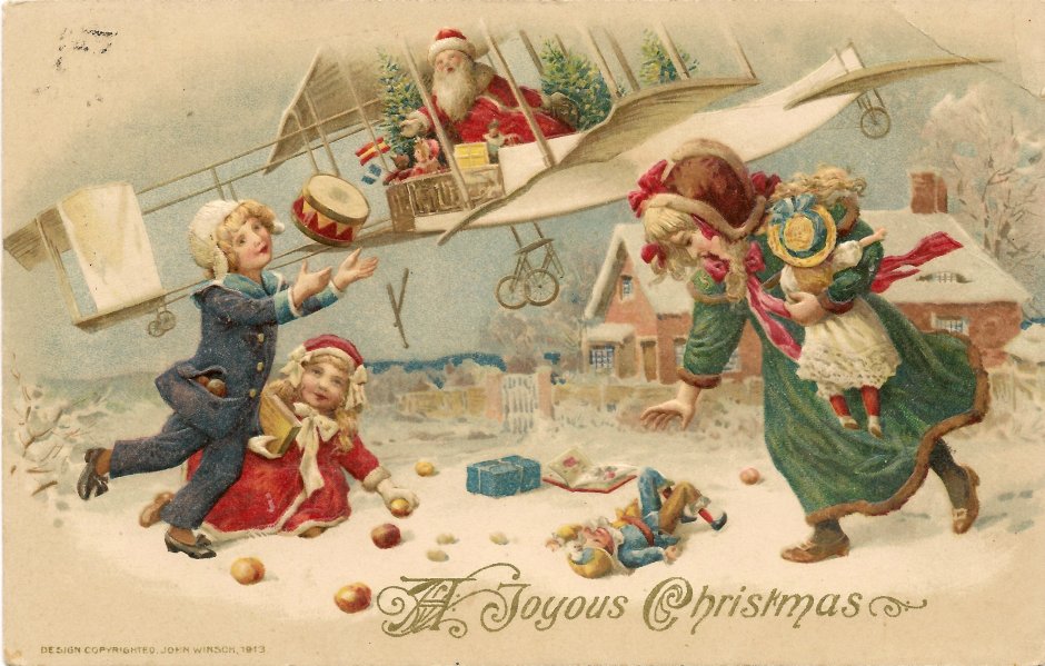 Винтажные Рождественские открытки прошлого века