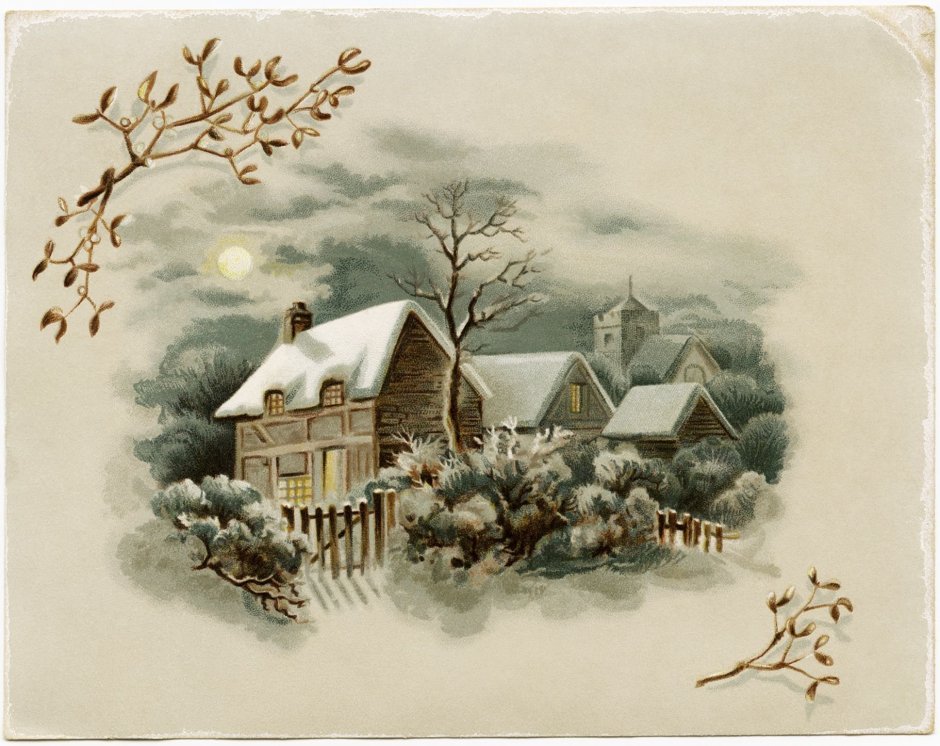 Старые новогодние открытки со снеговиком