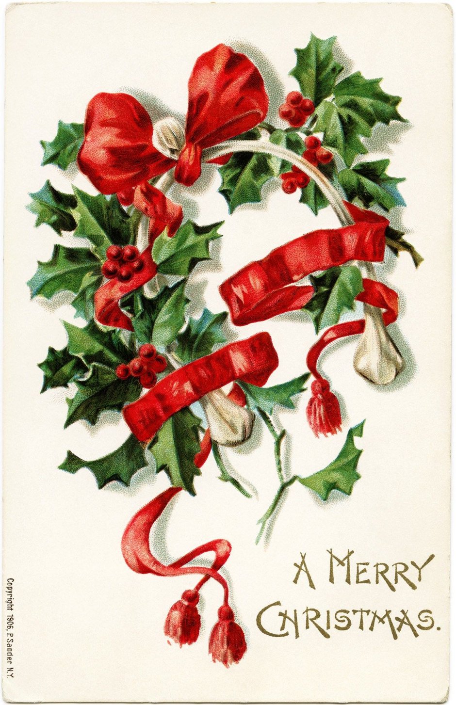 Рождественская открытка Merry Christmas