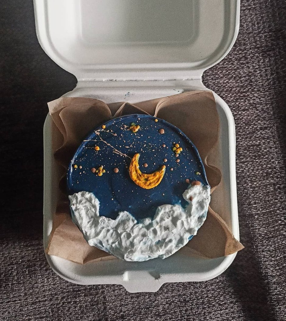 Бенто торт темно синий