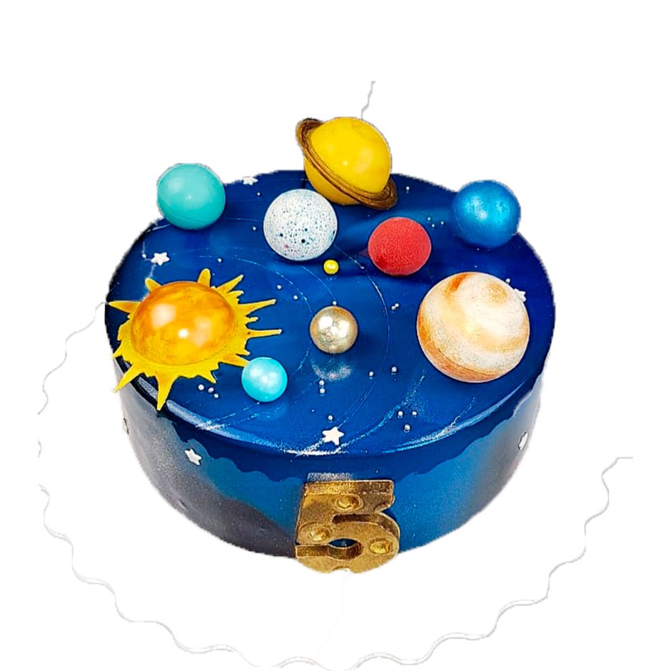 Бенто торт в космическом стиле