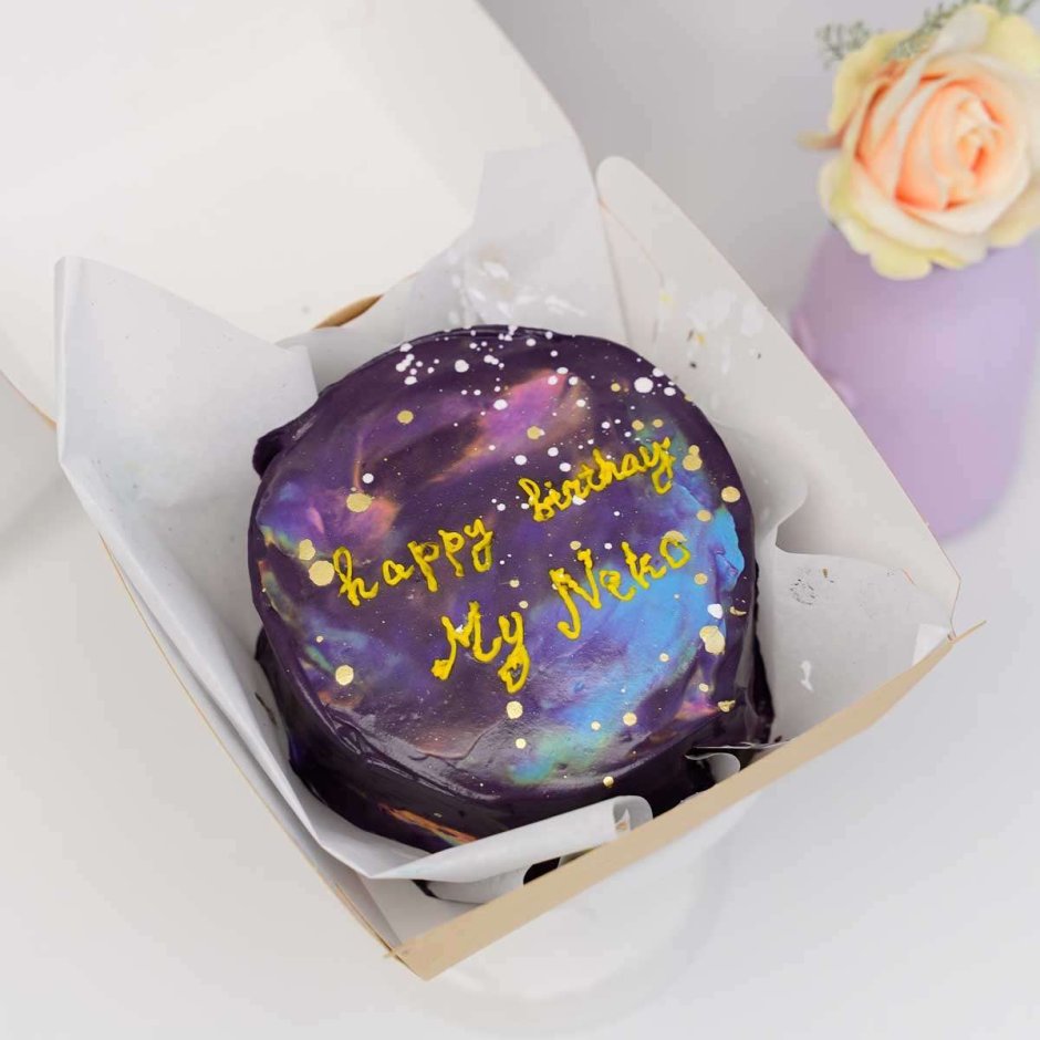 Бенто торт космос с днем рождения