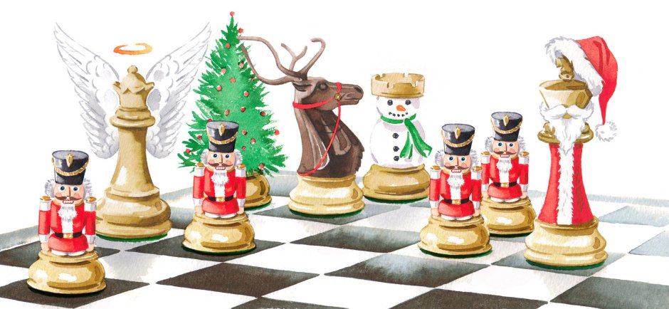 Новогодние шахматные фигуры