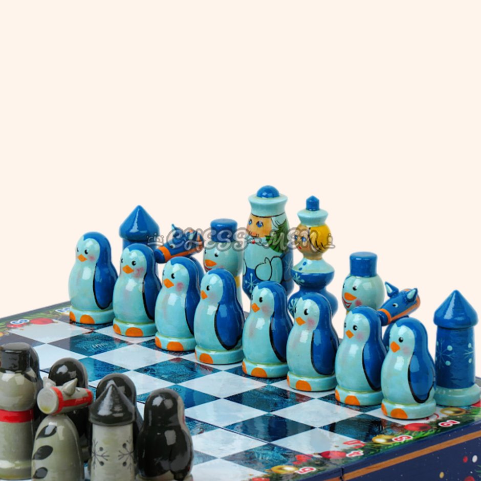 Новогодняя открытка шахматы
