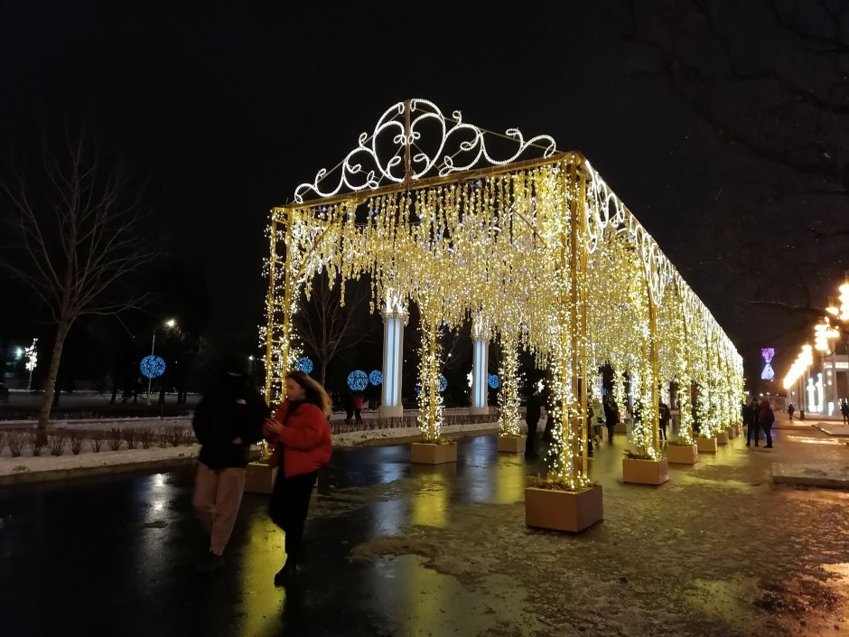 Парк ВДНХ Москва зима 2022