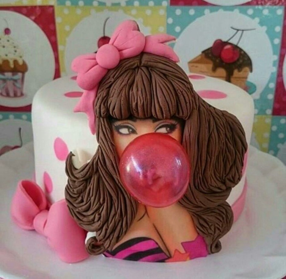 Торт в стиле поп-арт девушке