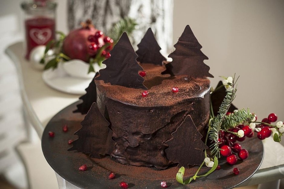 Шоколадный Рождественский торт