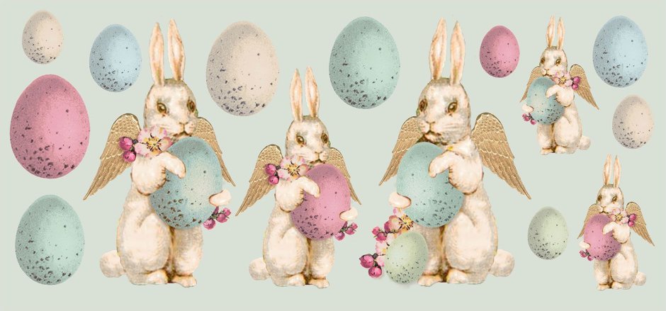 Винтажные открытки с кроликами
