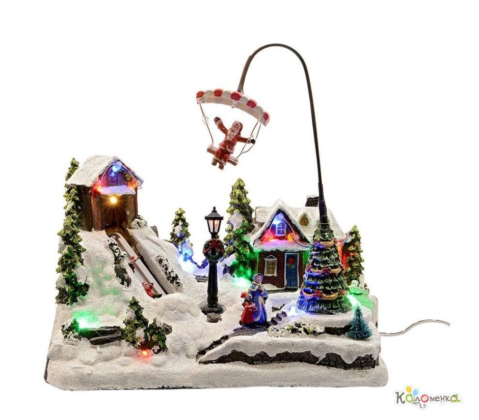 Фигурка Kaemingk светящаяся композиция Рождественский домик