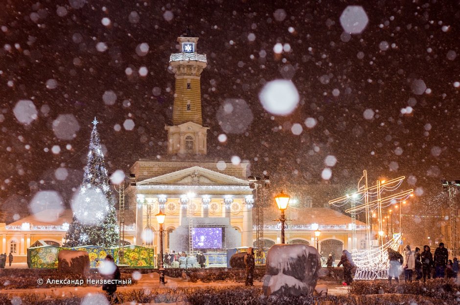 Кострома центр города зимой