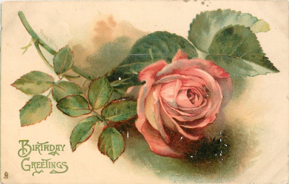 Винтажные открытки с розами