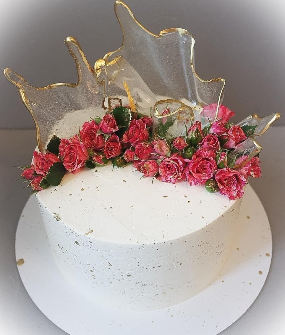 Карамельные цветы для торта
