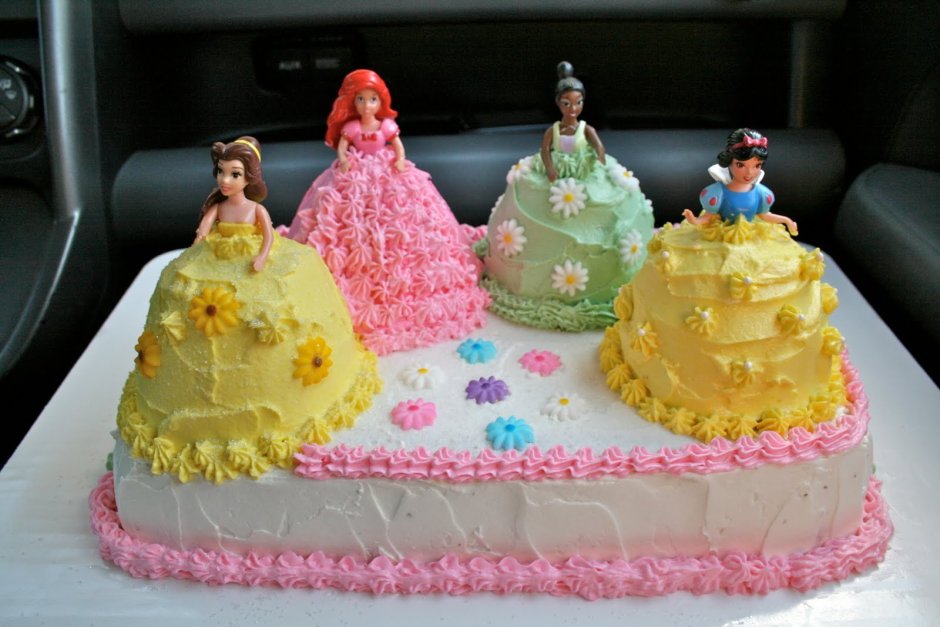 Квадратный торт для девочки