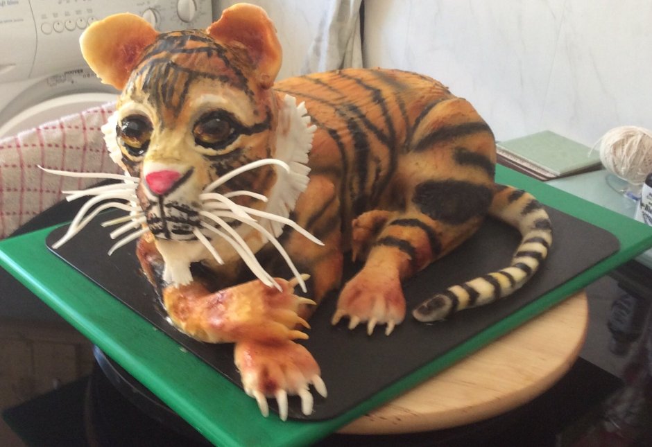 Вафельная картинка тигр на торт