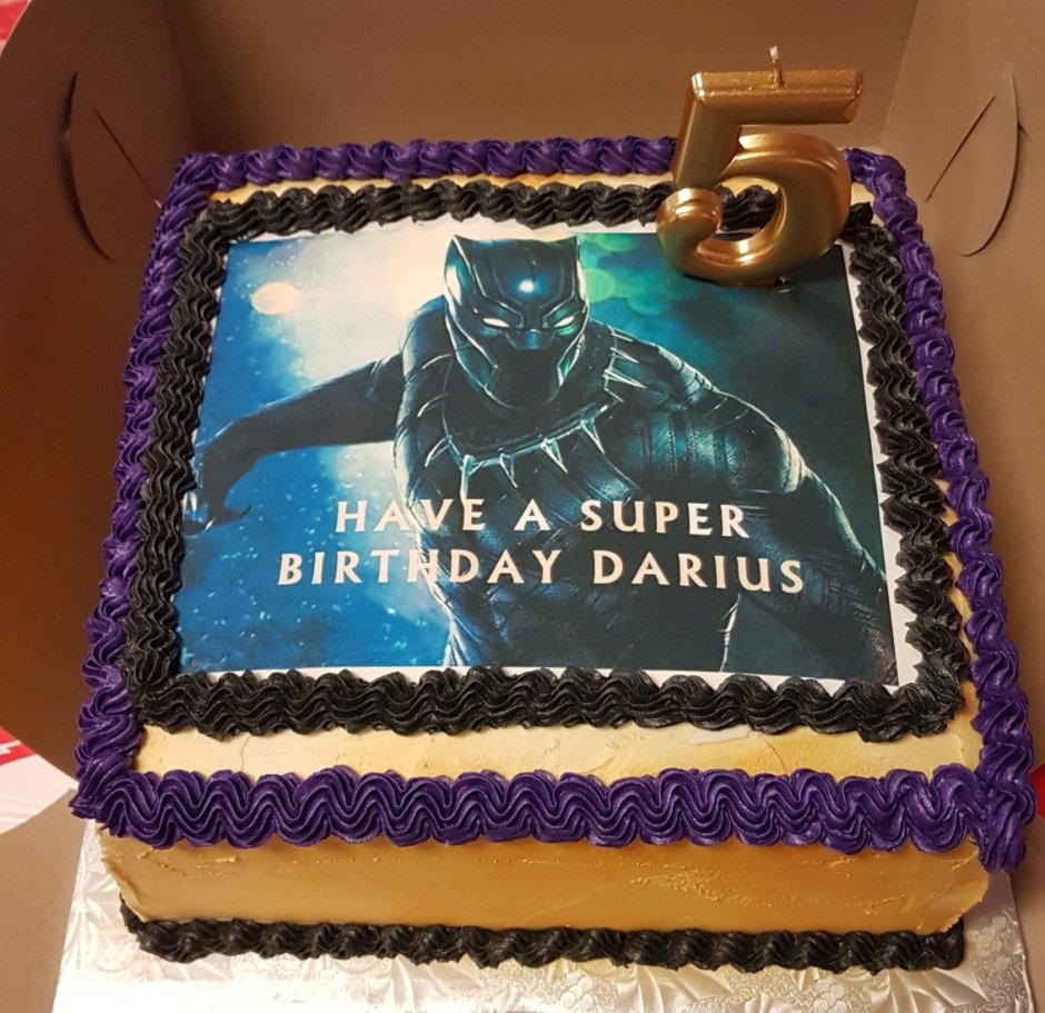 Торт черная пантера Супергерой
