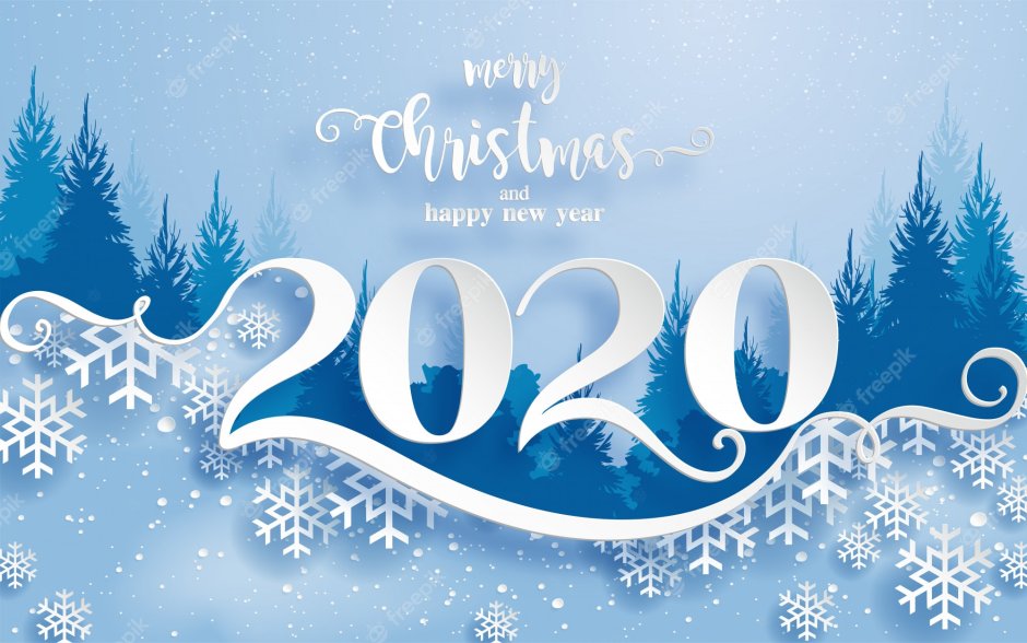 Макет новогодней открытки 2020