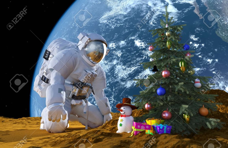 Космонавт новый год
