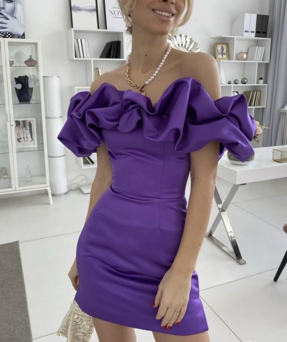 Lichi платье фиолетовое мини
