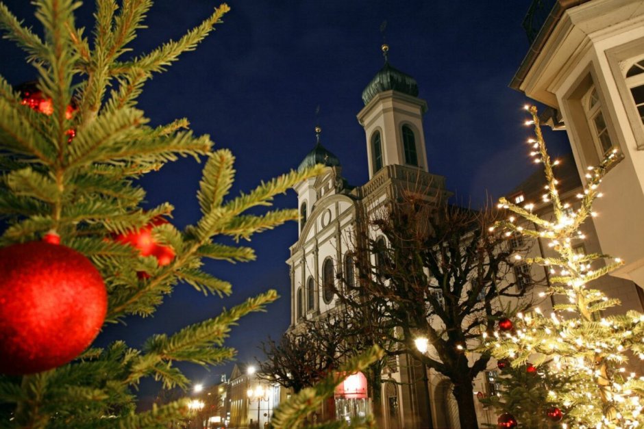 Берн Швейцария Рождество
