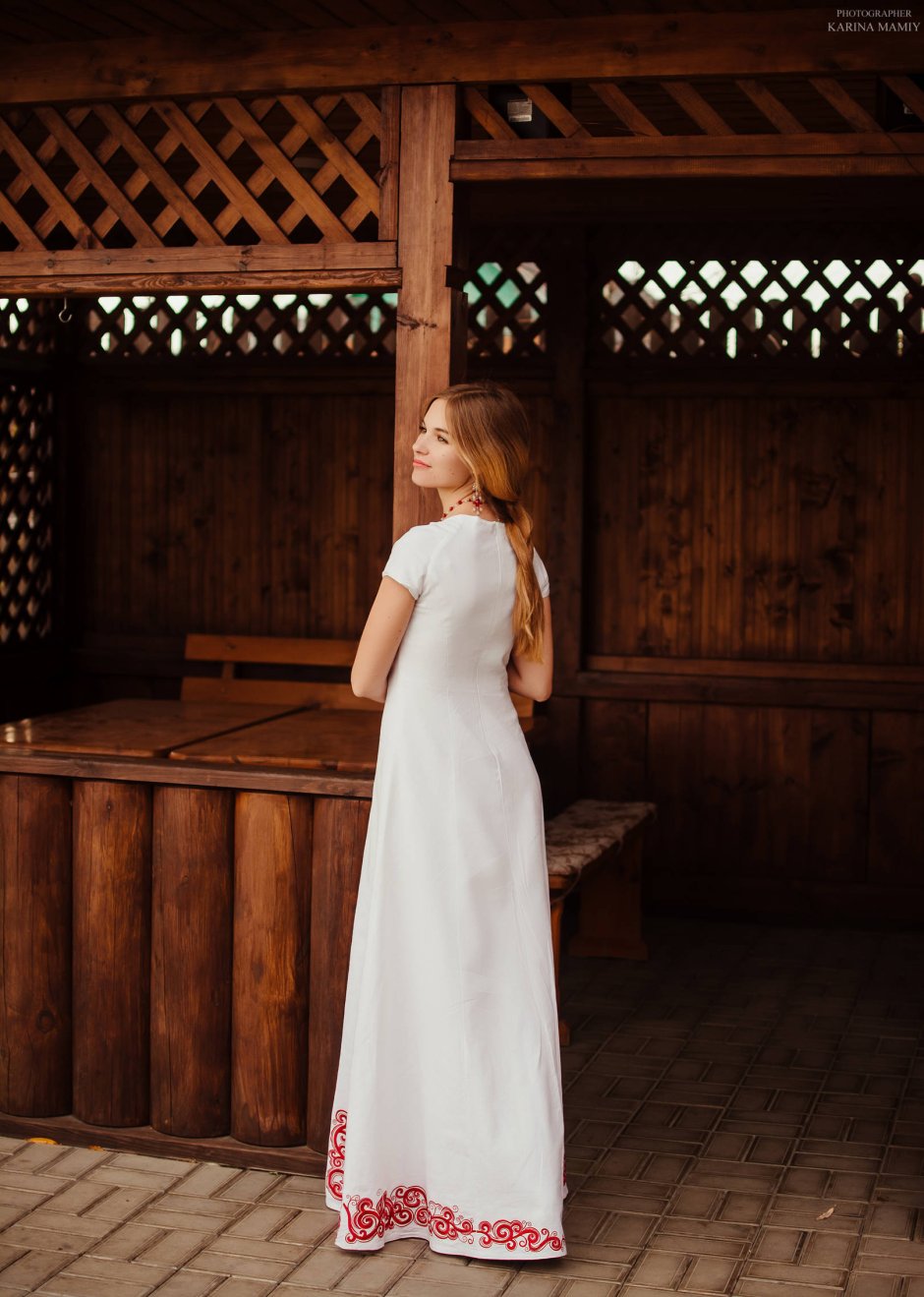 Традиционное русское свадебное платье