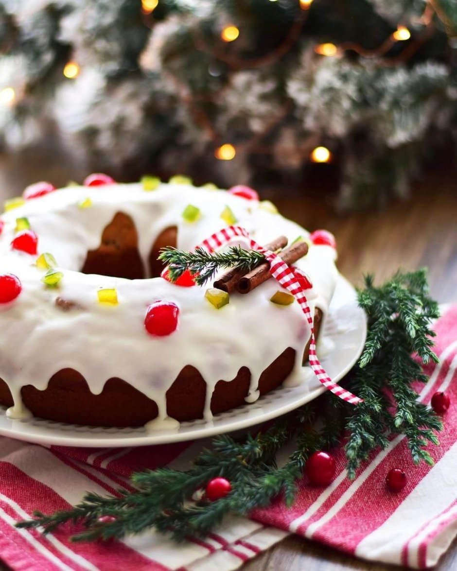 Рождественский торт шоколадные елки