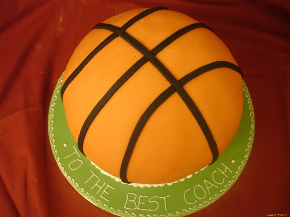 Торт футбольный баскетбольный мяч