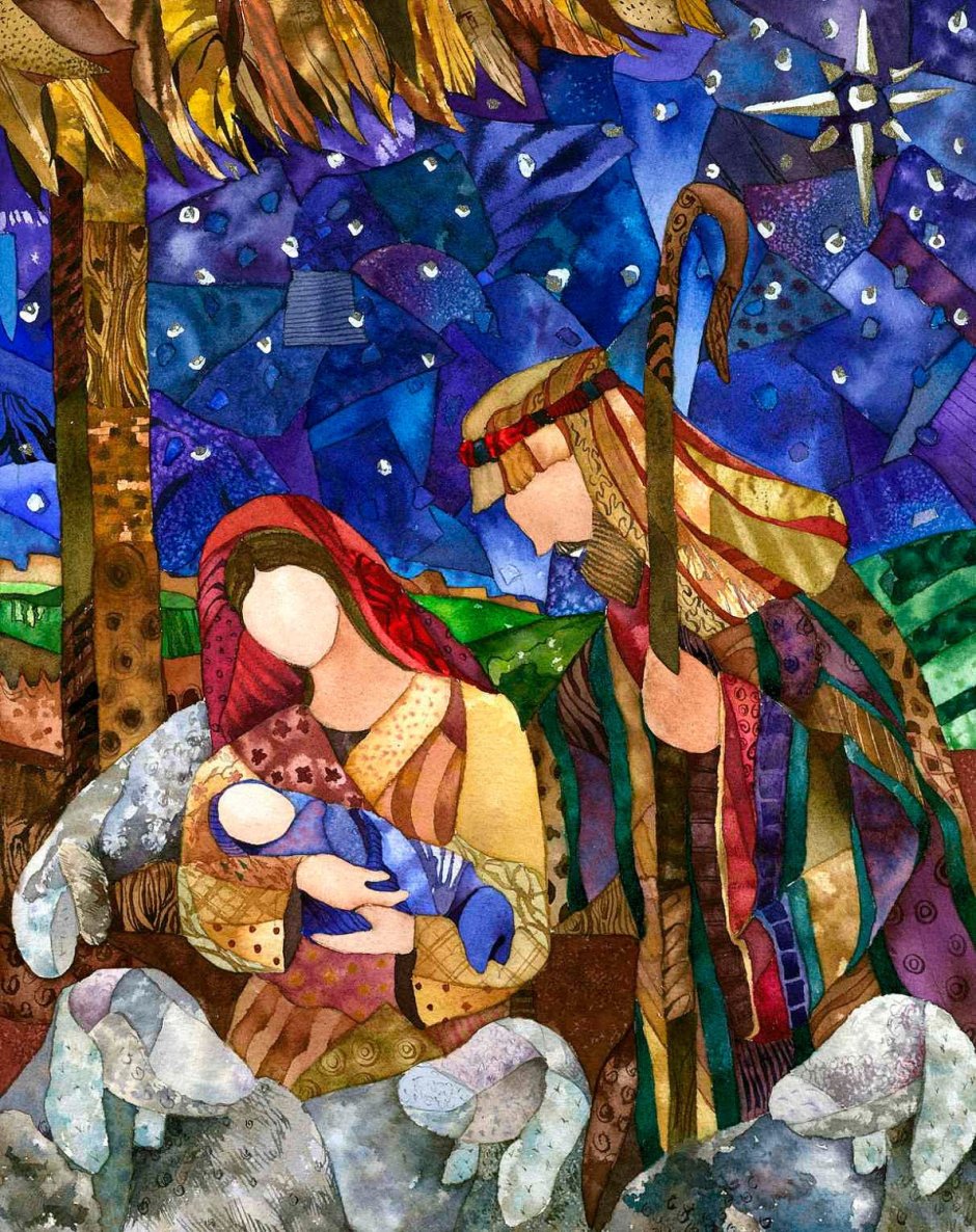 Рождение Христа акварель