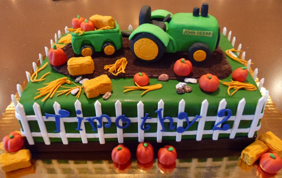 Торт для фермера с трактором