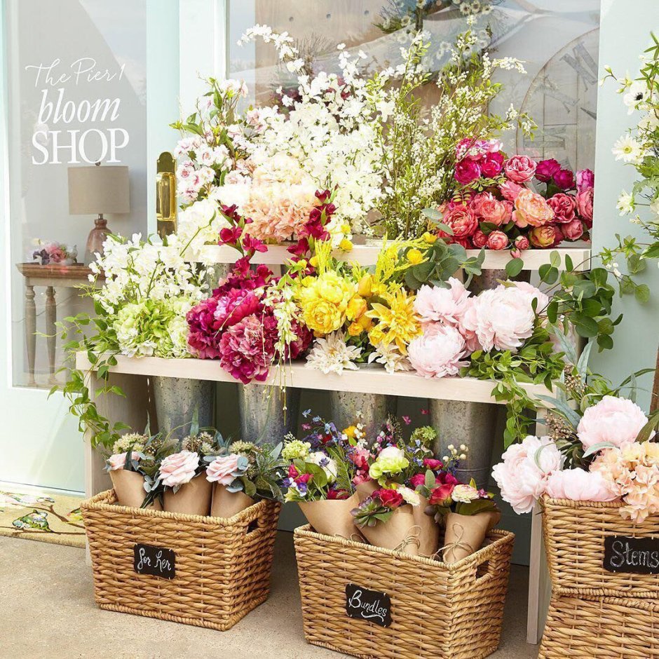 Декорация магазина цветов