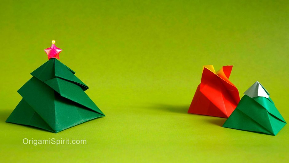 Оригами на новогоднюю тематику