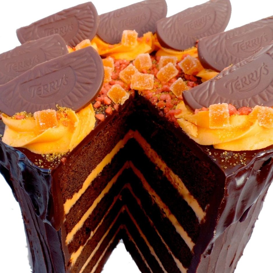 Шоколадный торт с апельсиновой начинкой