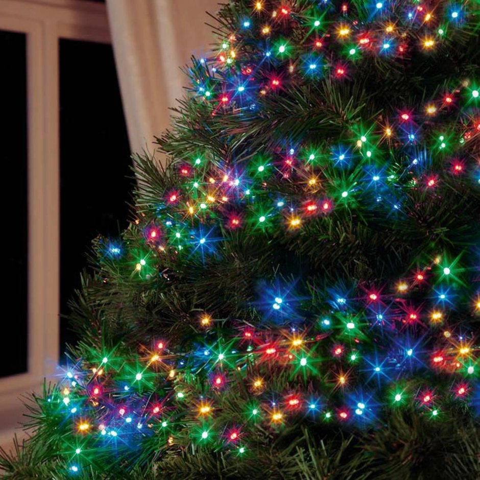 Электрогирлянда интерьерная нить Merry Christmas светодиодная 240 ламп, 12 м